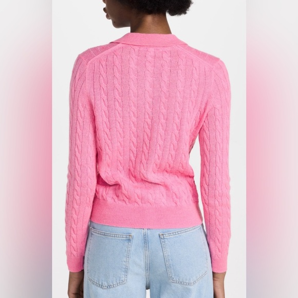 Alex Mill Mini Pink Knit Cardigan Sweater Alpaca Blend Pink Size Small - Picture 2 of 10